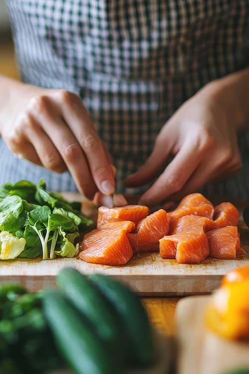 Woman Preparing Health Food
